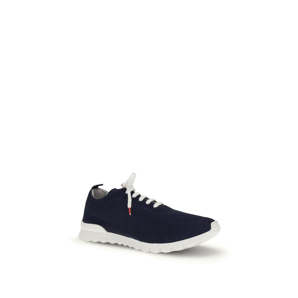 Kiton Blue Cotton Low Top Men's Sneakers