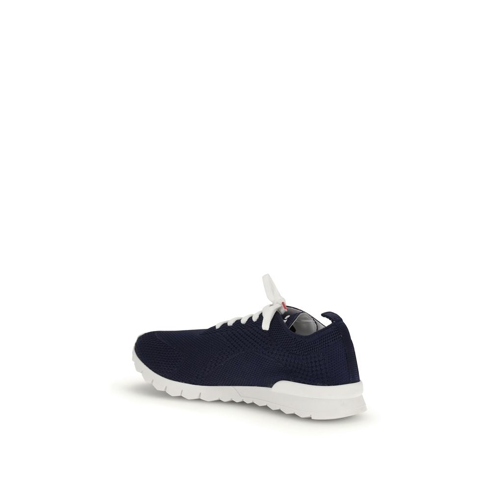 Kiton Blue Cotton Low Top Men's Sneakers