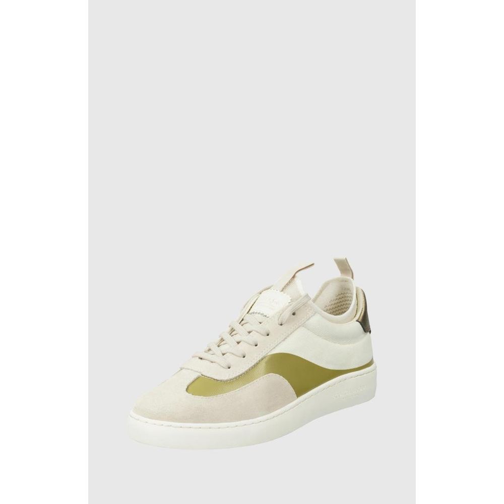 Scotch & Soda Beige Leather Low Top Women's Sneakers