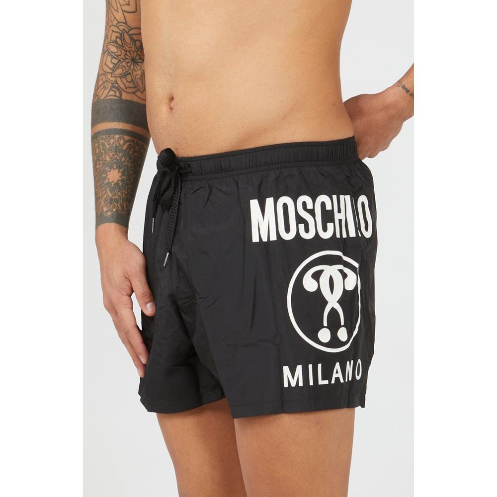 Moschino Black Polyester Swim Men's Shorts