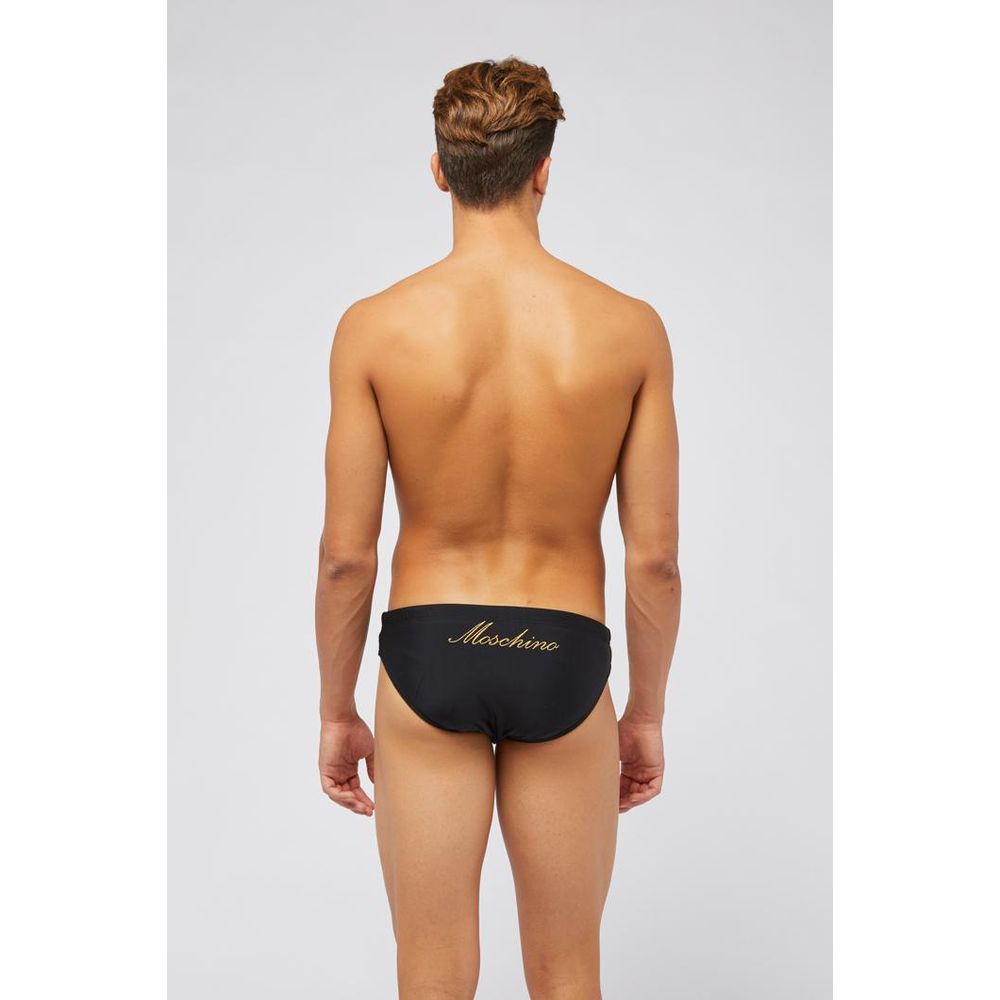 Moschino Black Polyamide Swim Men's Briefs
