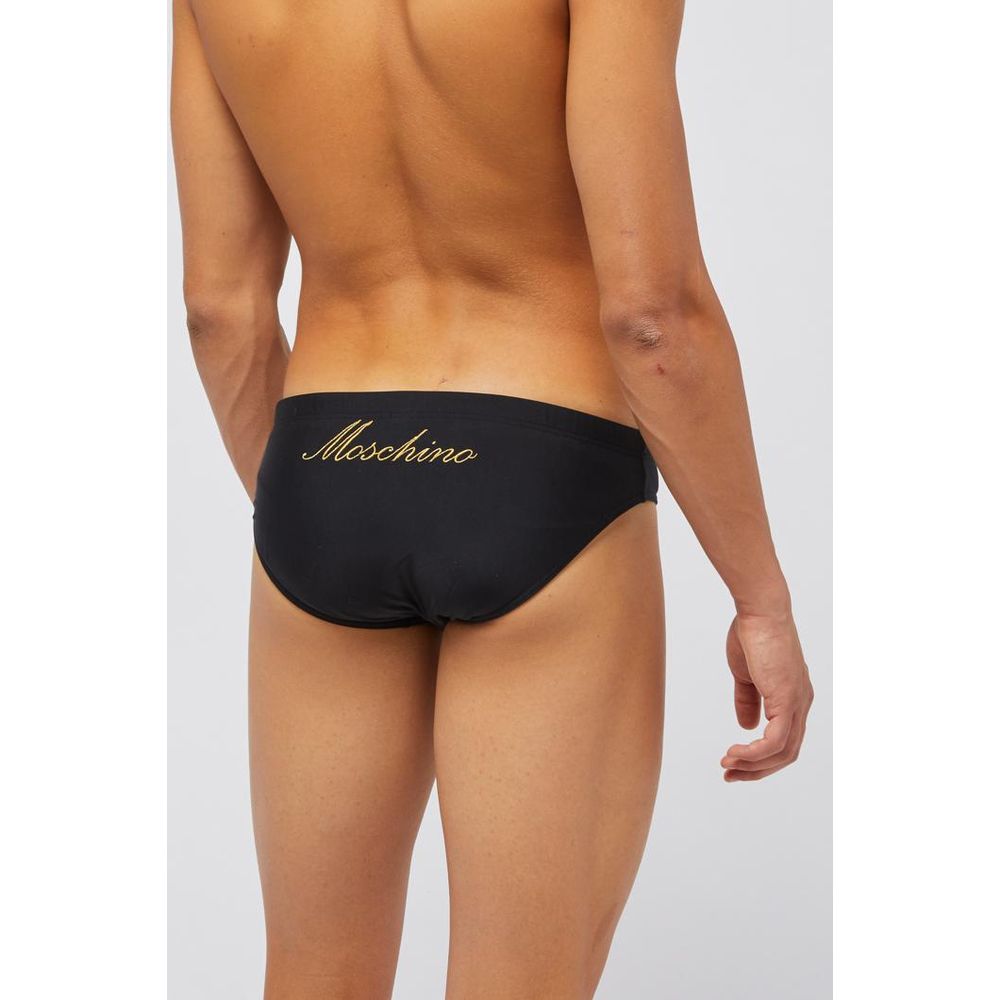 Moschino Black Polyamide Swim Men's Briefs