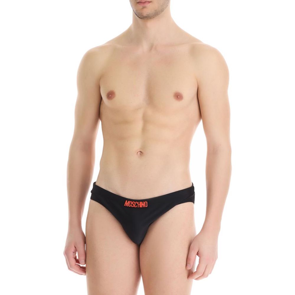 Moschino Black Polyamide Swim Men's Shorts