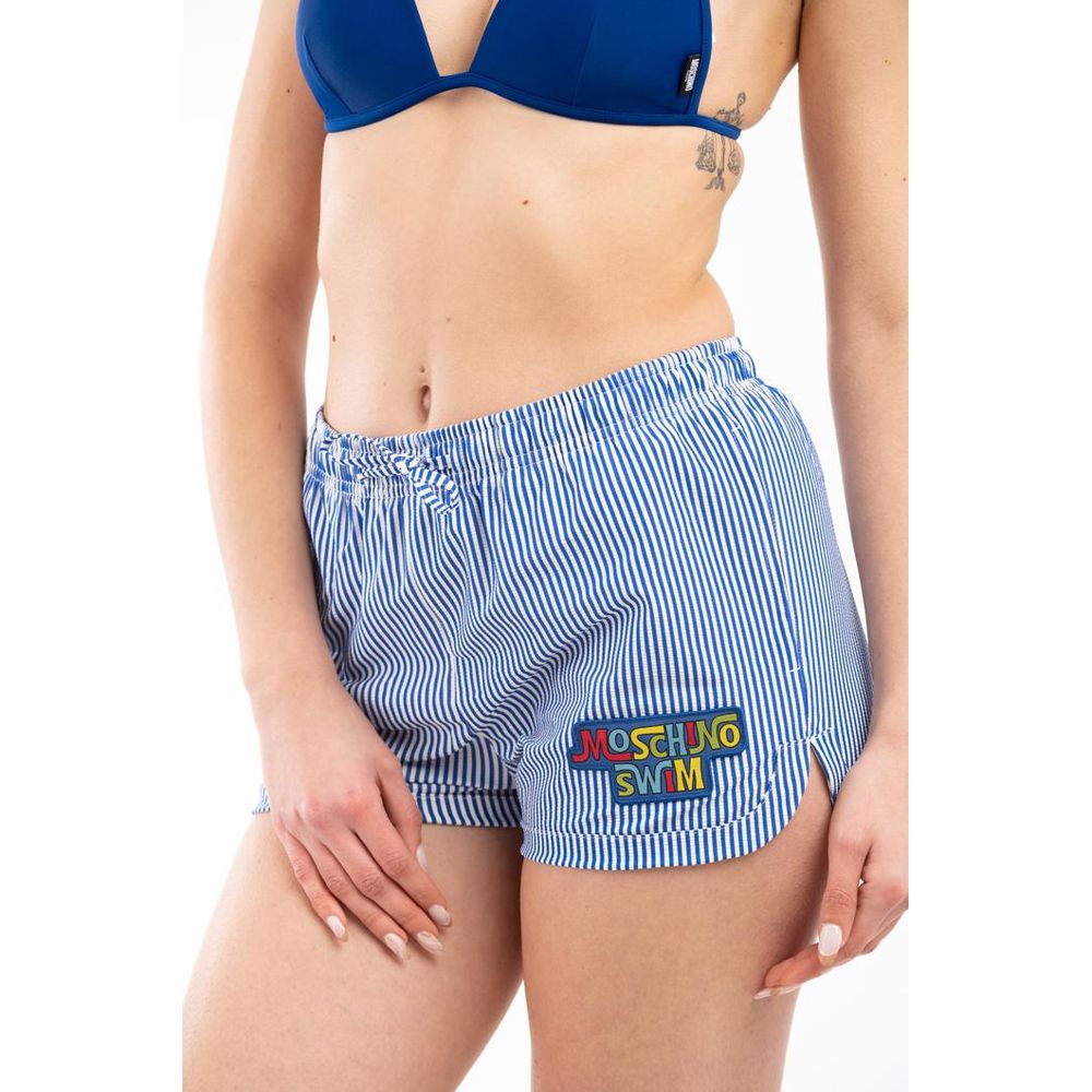 Moschino Blue Polyester Swim Women's Shorts