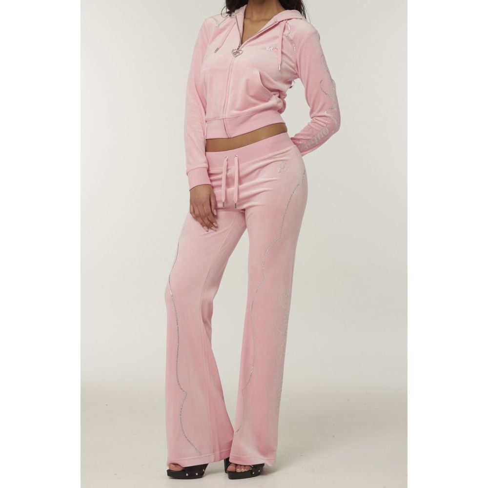 Juicy Couture Pink Polyester Casual Women's Pants