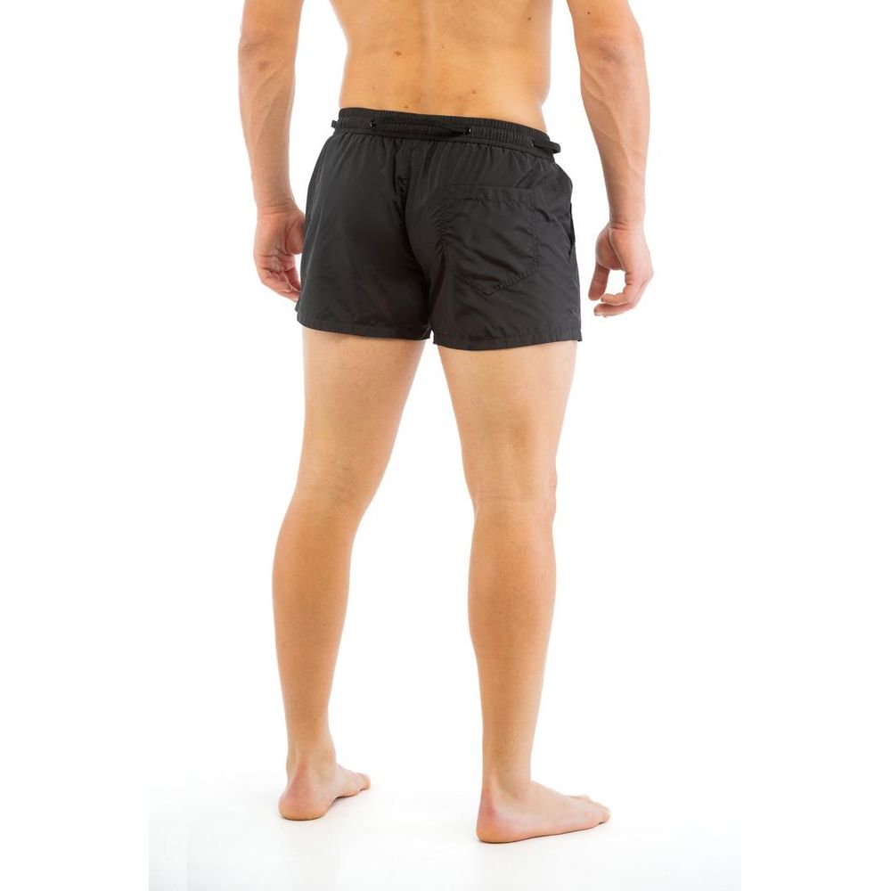 Moschino Black Polyester Swim Men's Shorts