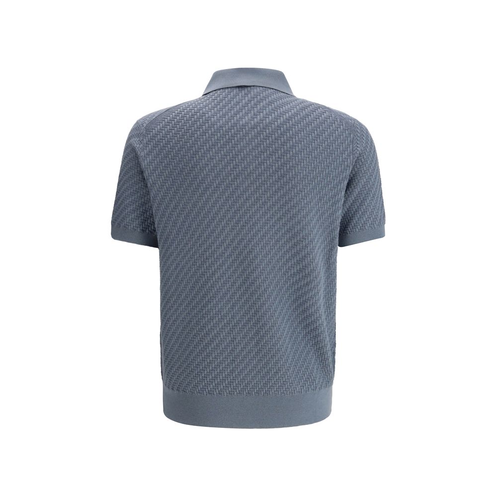 Brioni Light Blue Cotton Polo Men's Shirt