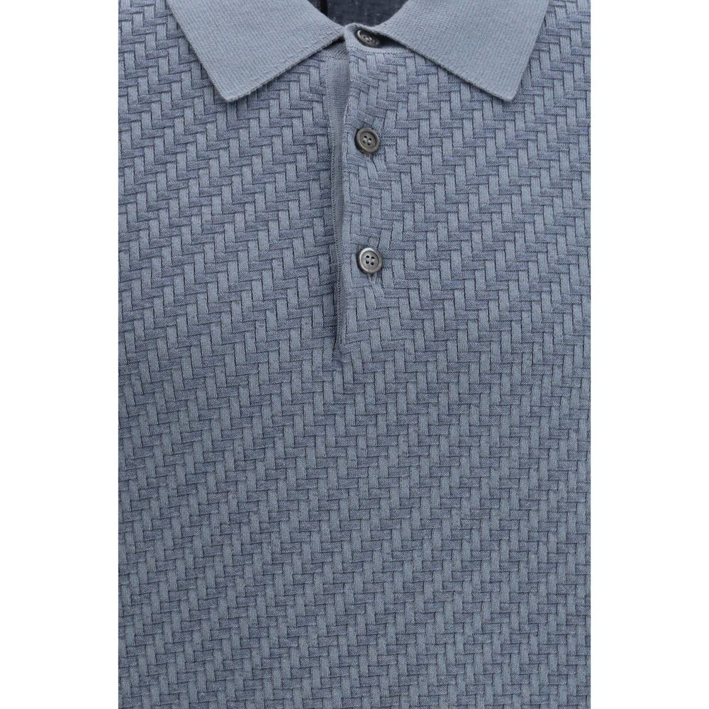 Brioni Light Blue Cotton Polo Men's Shirt