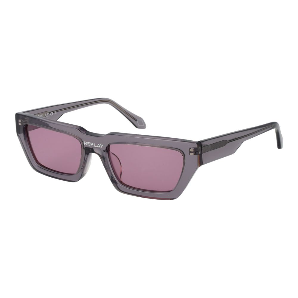 Replay Gray Plastic  Sunglasses