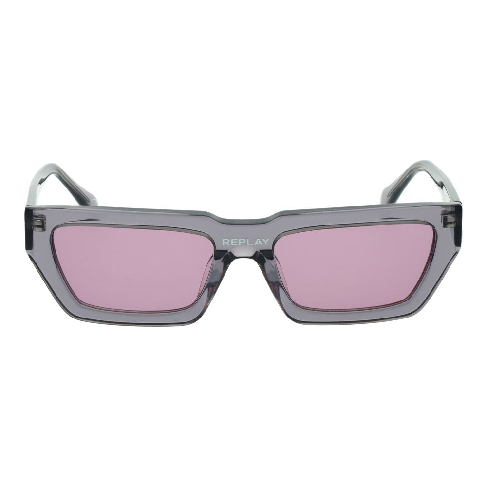 Replay Gray Plastic  Sunglasses