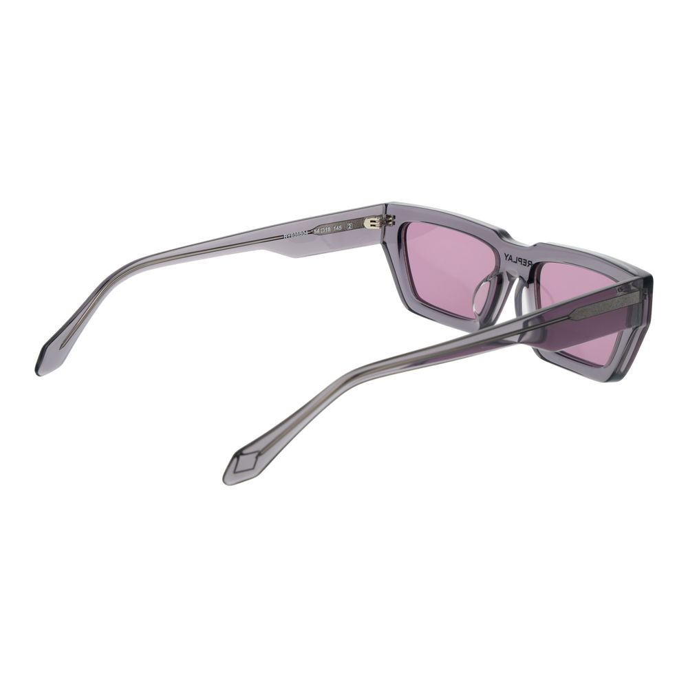 Replay Gray Plastic  Sunglasses