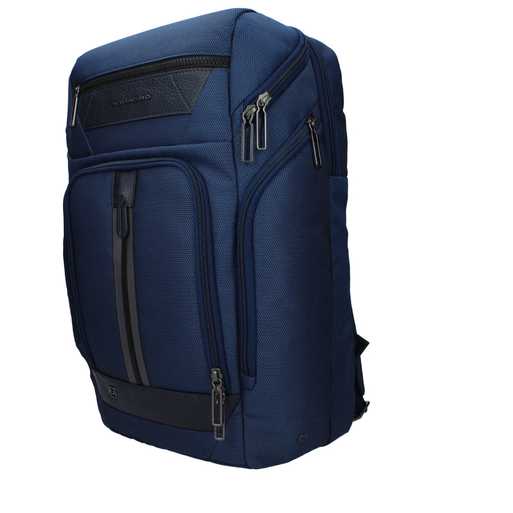 Piquadro Blue Fabric Men's Backpack