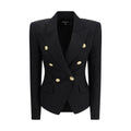 Balmain Black Wool Jackets And Women's Coat