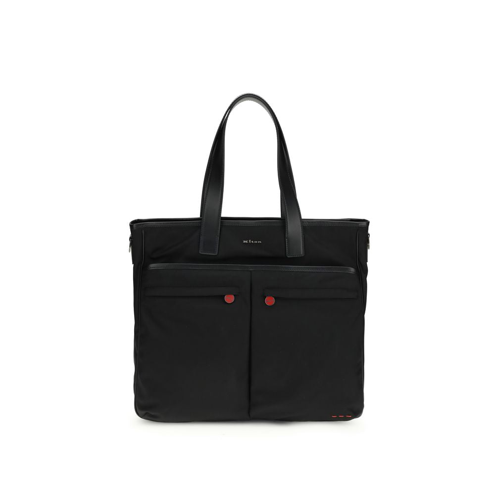 Kiton Black Marabou Men's Handbag