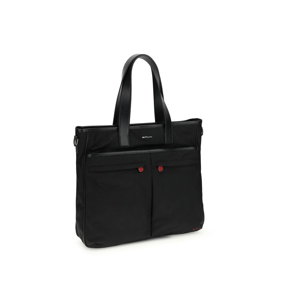 Kiton Black Marabou Men's Handbag