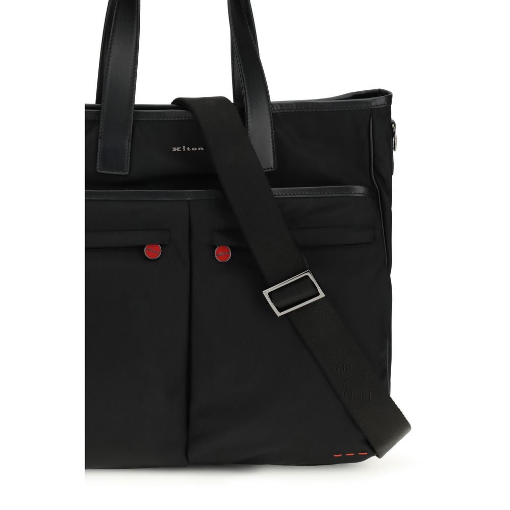 Kiton Black Marabou Men's Handbag
