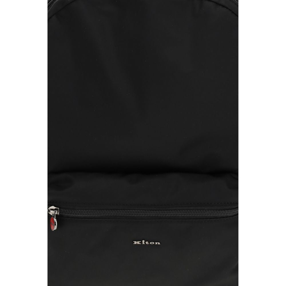 Kiton Black Nylon Men's Backpack