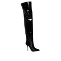 Dolce & Gabbana Black Leather Over The Women's Knee