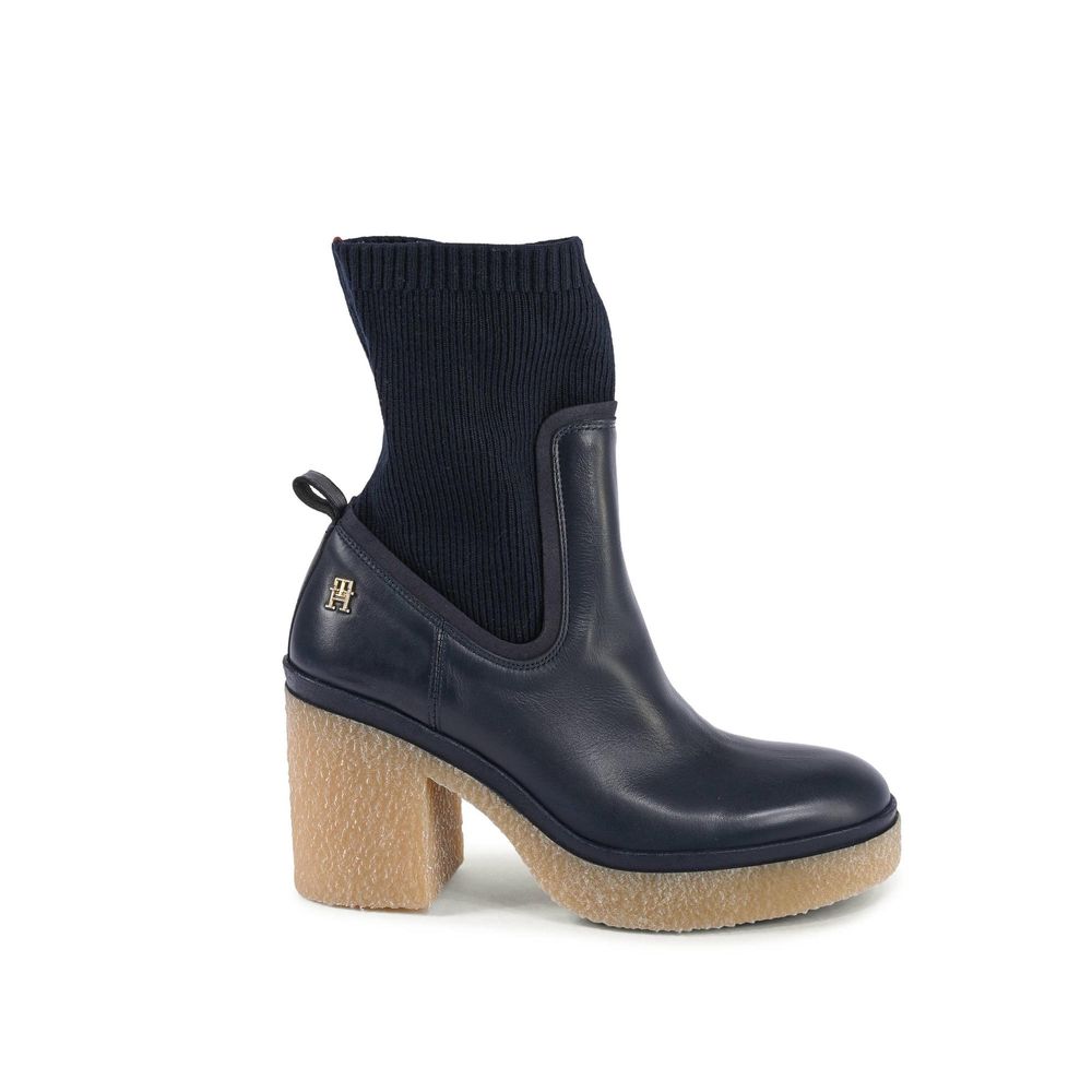Tommy Hilfiger Blue Leather Ankle Women's Boots