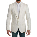 Dolce & Gabbana White Virgin Wool Men's Blazer