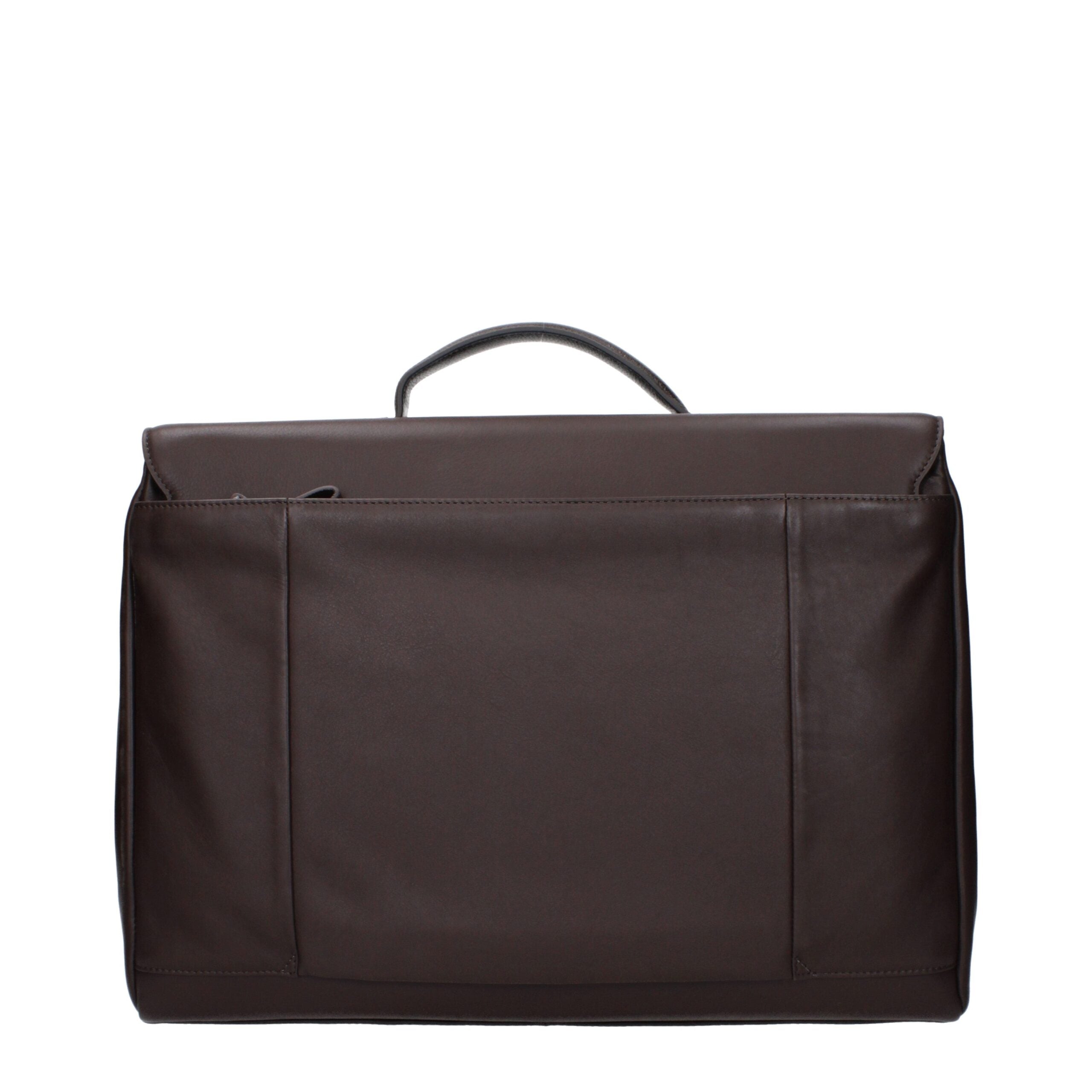 Piquadro Brown Leather Business And Laptop Men's Bag