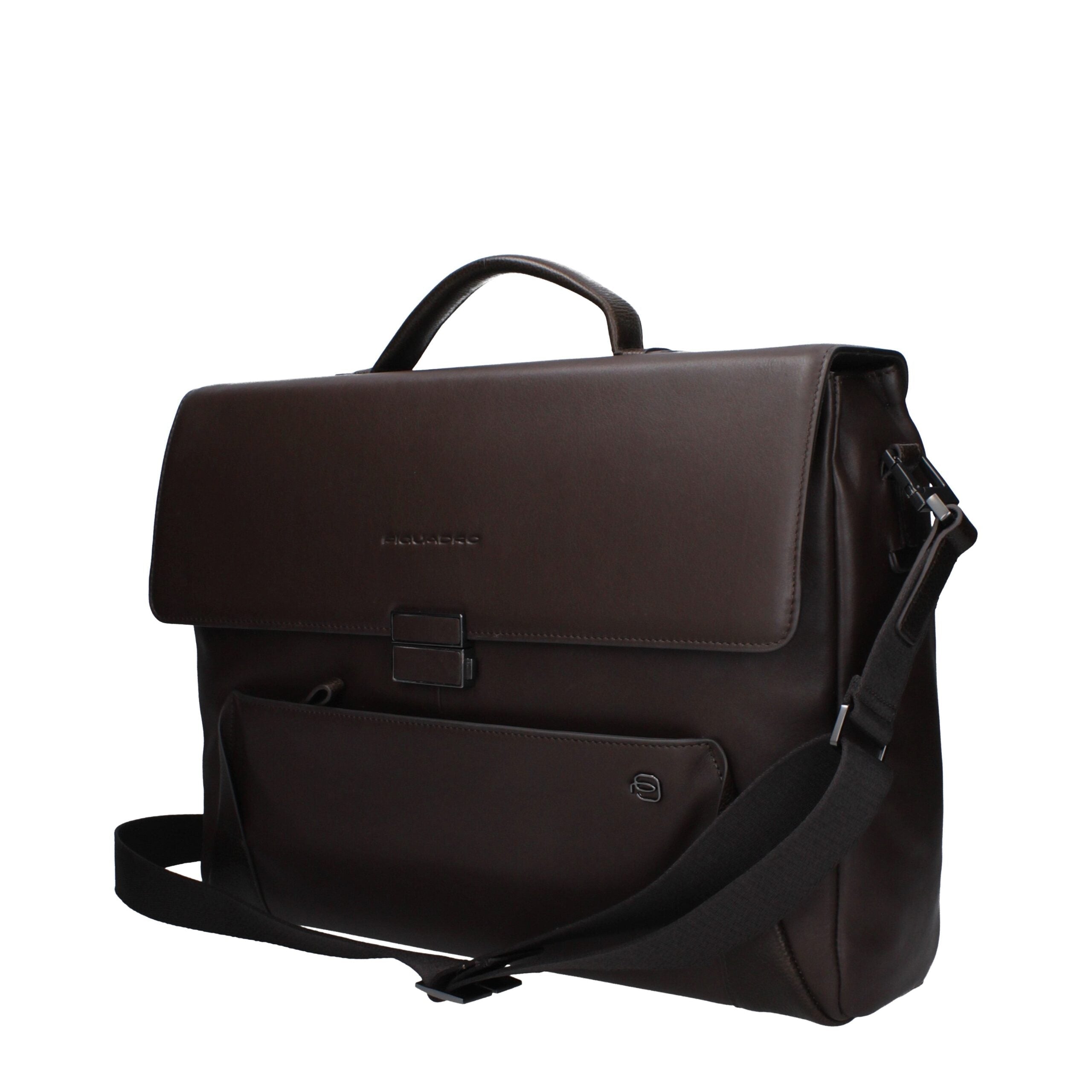 Piquadro Brown Leather Business And Laptop Men's Bag