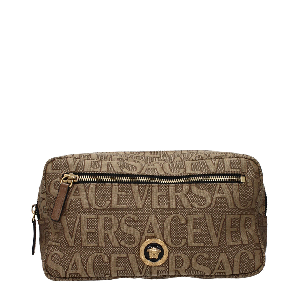 Versace Beige Fabric Men's Backpack