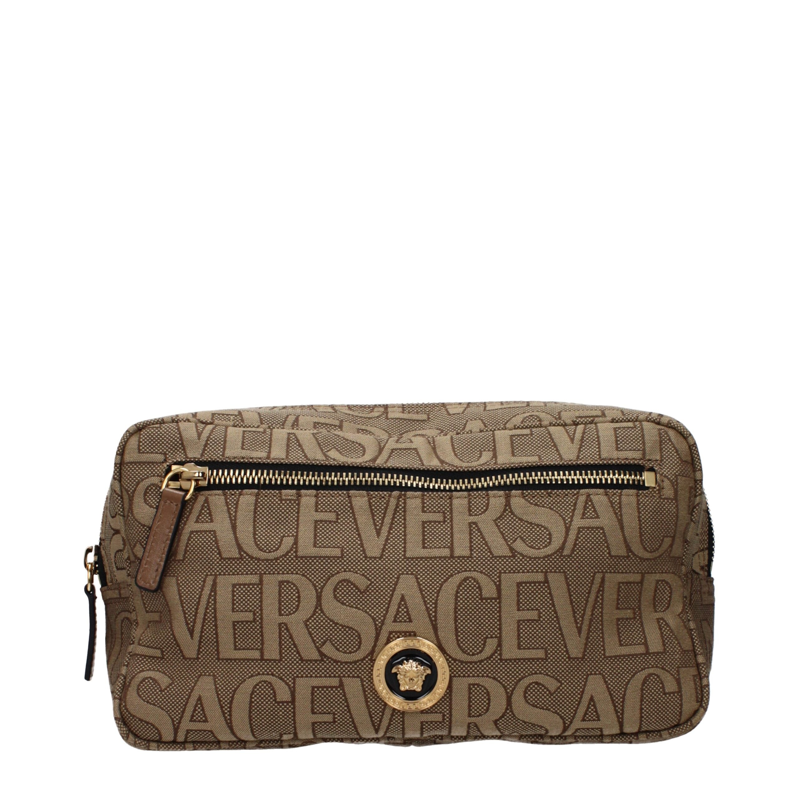 Versace Beige Fabric Men's Backpack