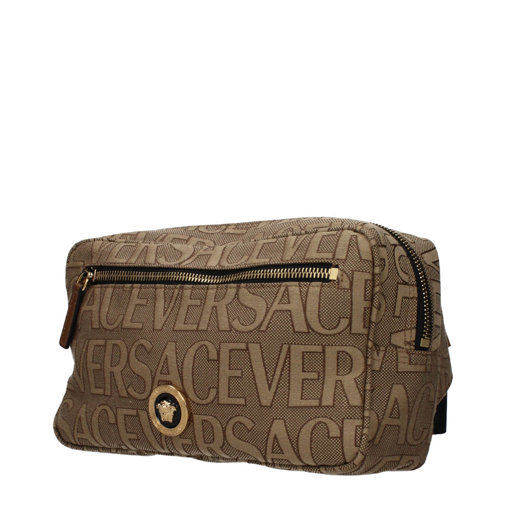 Versace Beige Fabric Men's Backpack