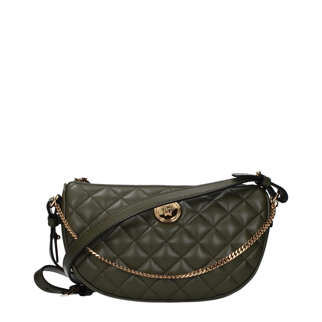 Versace Green Leather Women's Handbag