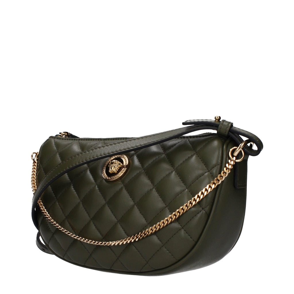 Versace Green Leather Women's Handbag