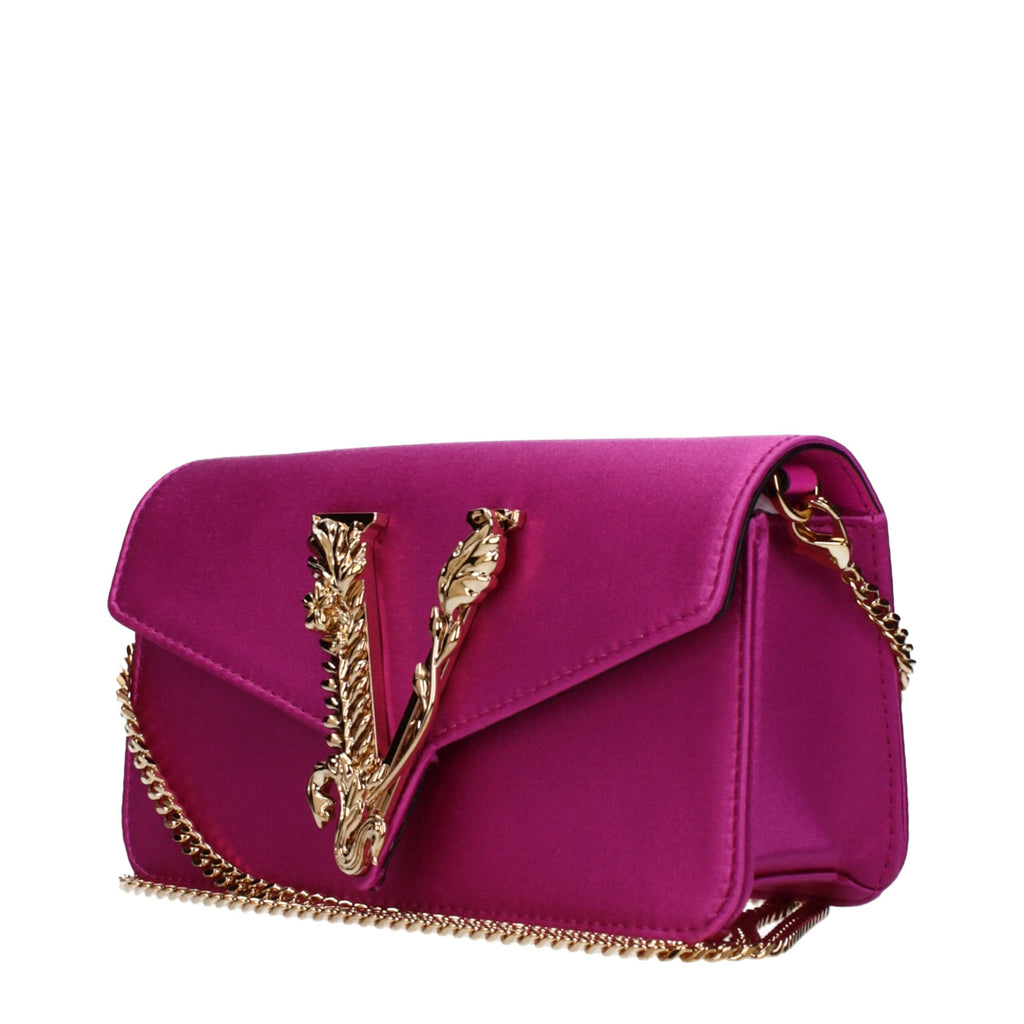 Versace Pink Satin Clutch Women's Bag