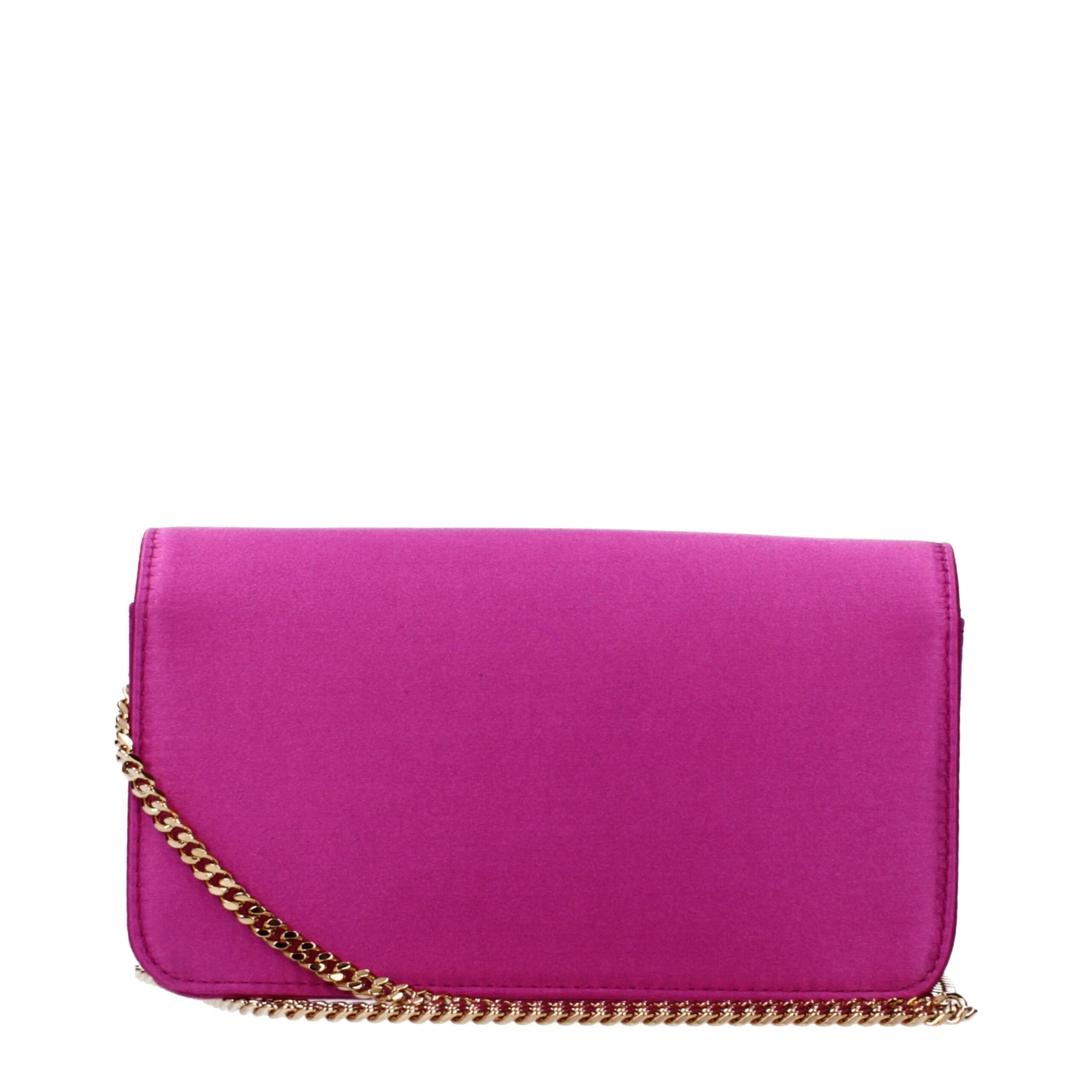 Versace Pink Satin Clutch Women's Bag