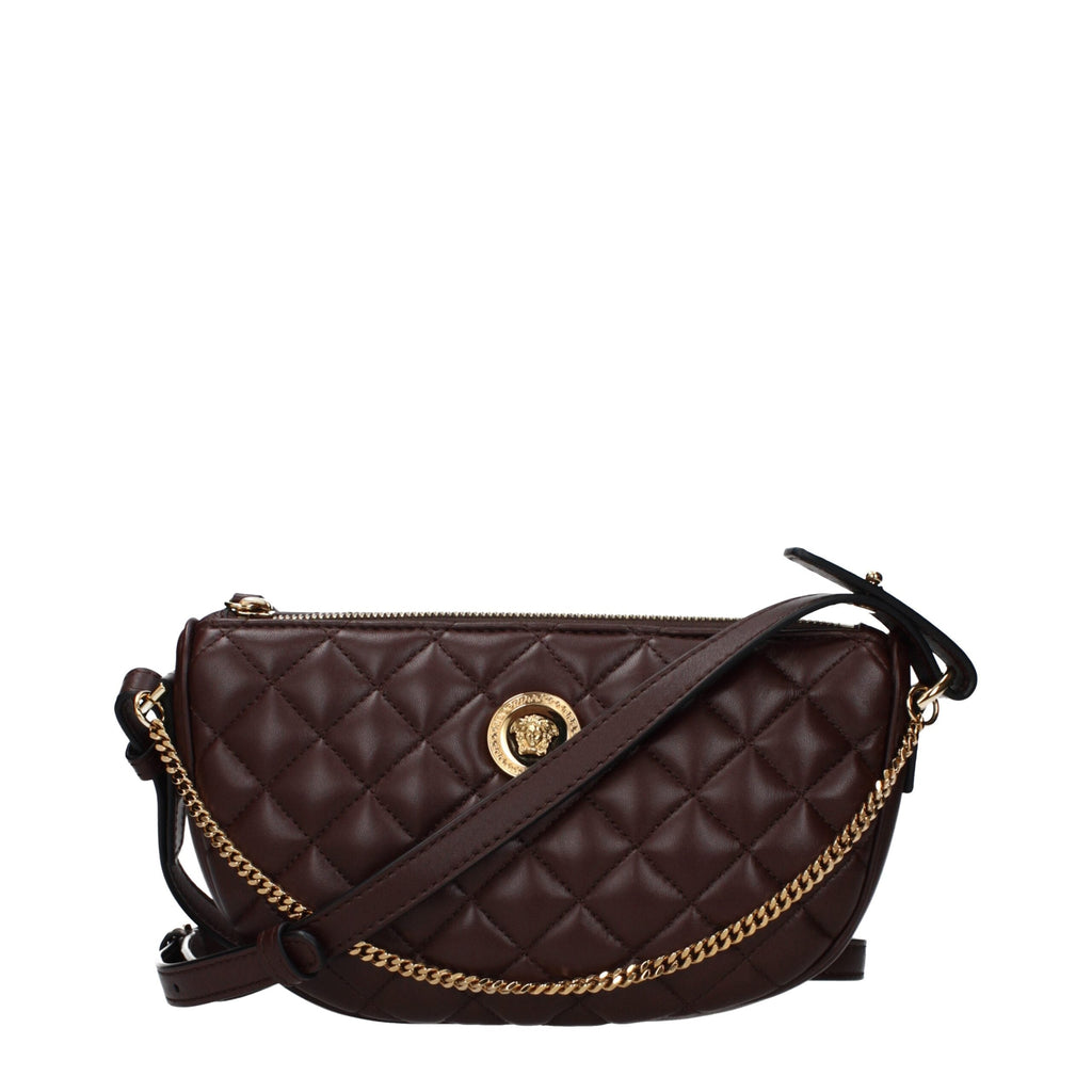 Versace Brown Leather Women's Handbag