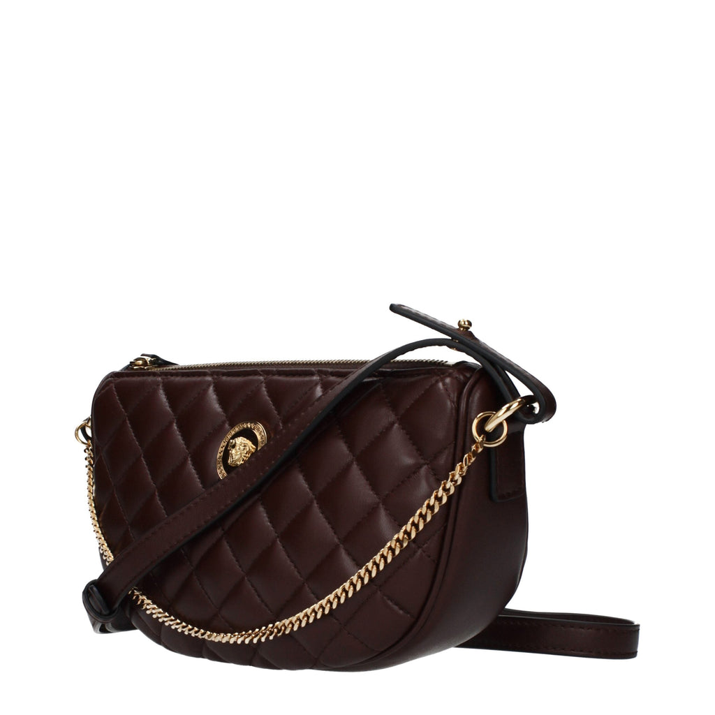 Versace Brown Leather Women's Handbag