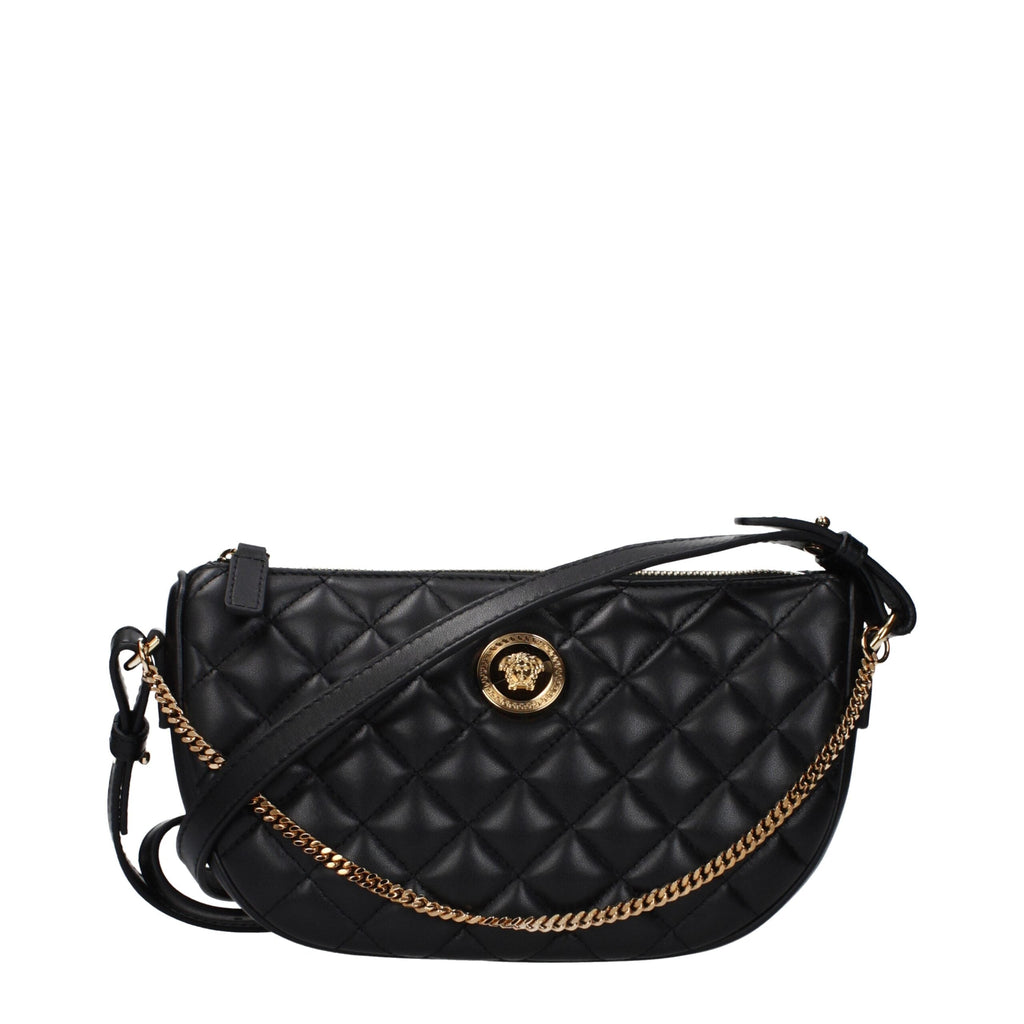 Versace Black Leather Women's Handbag