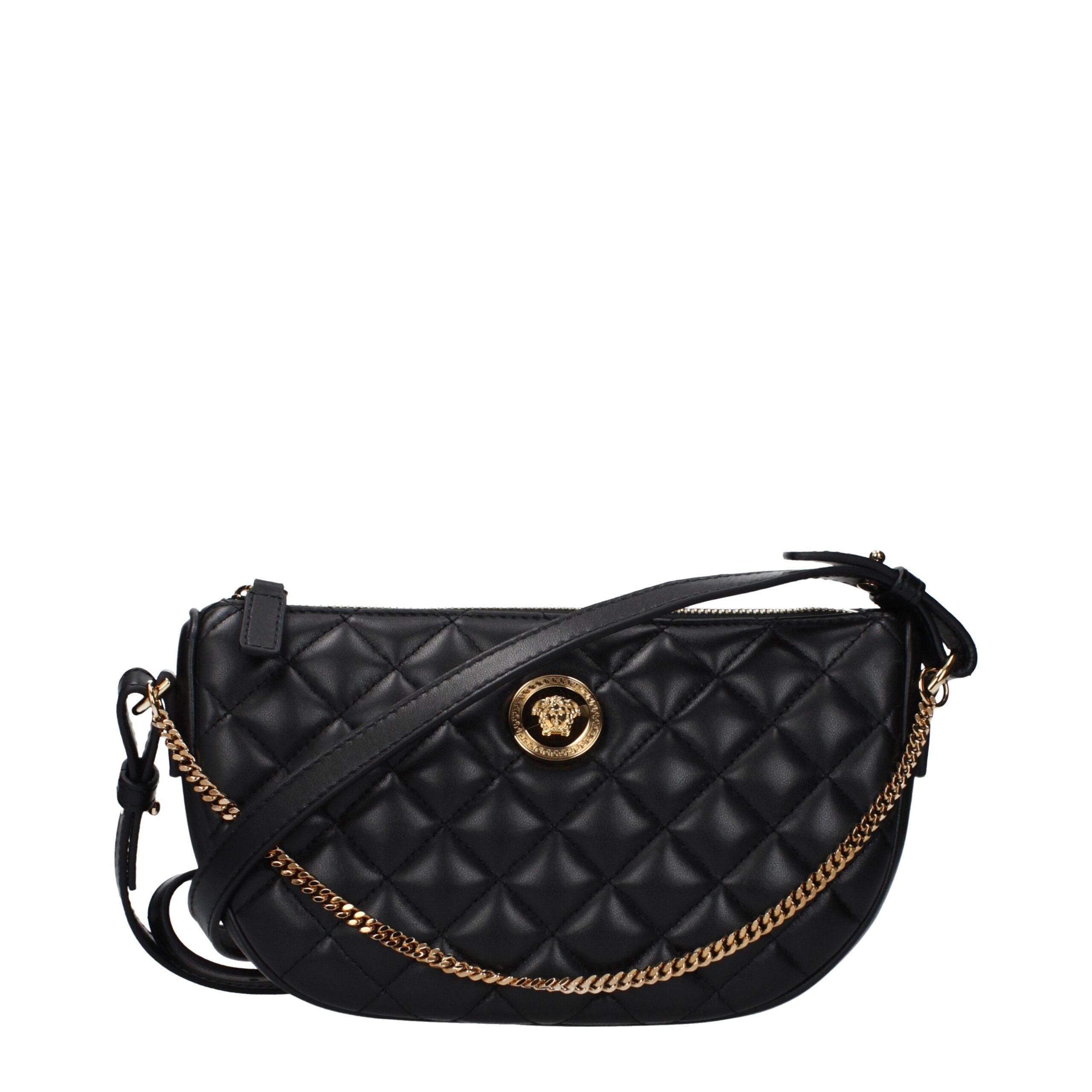 Versace Black Leather Women's Handbag