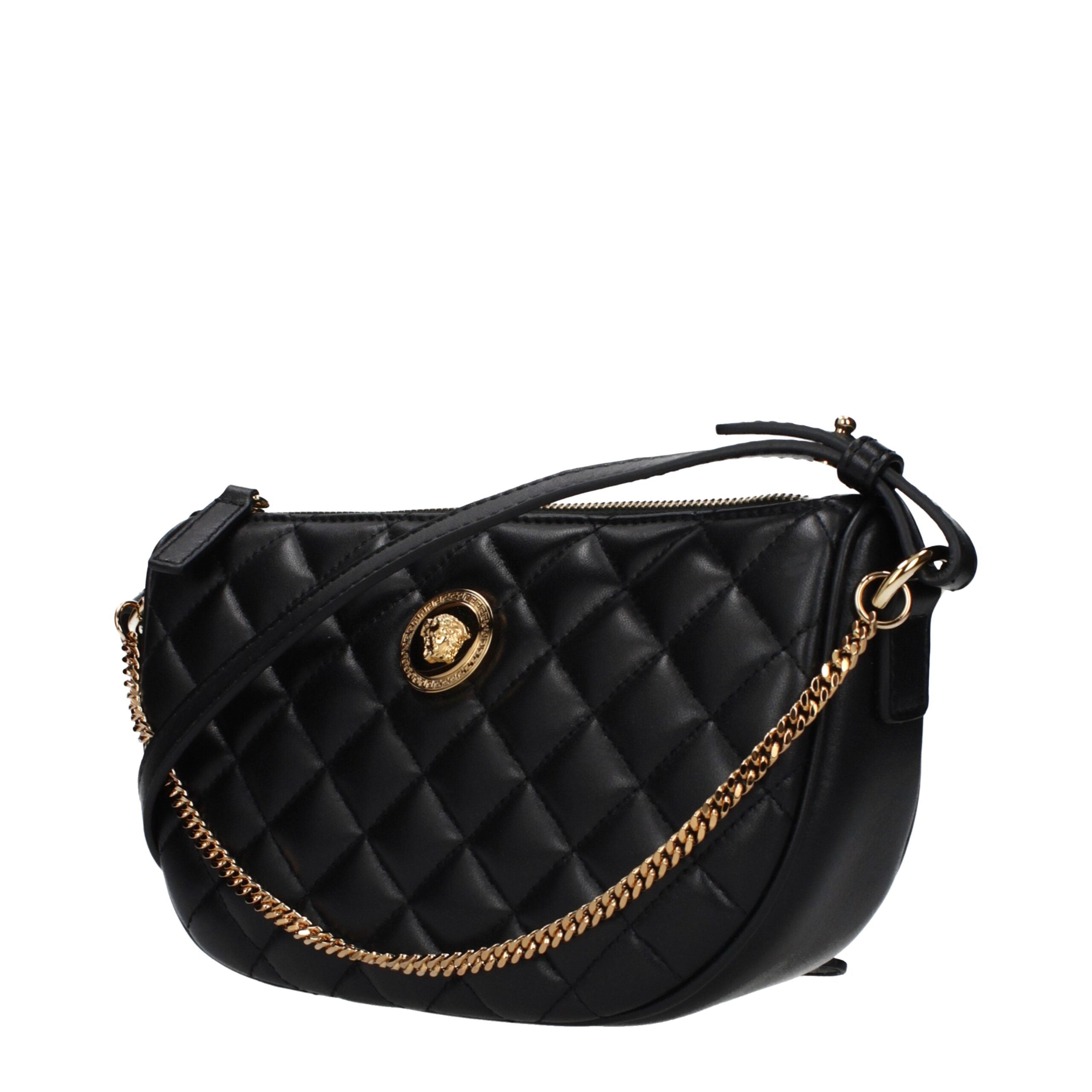 Versace Black Leather Women's Handbag