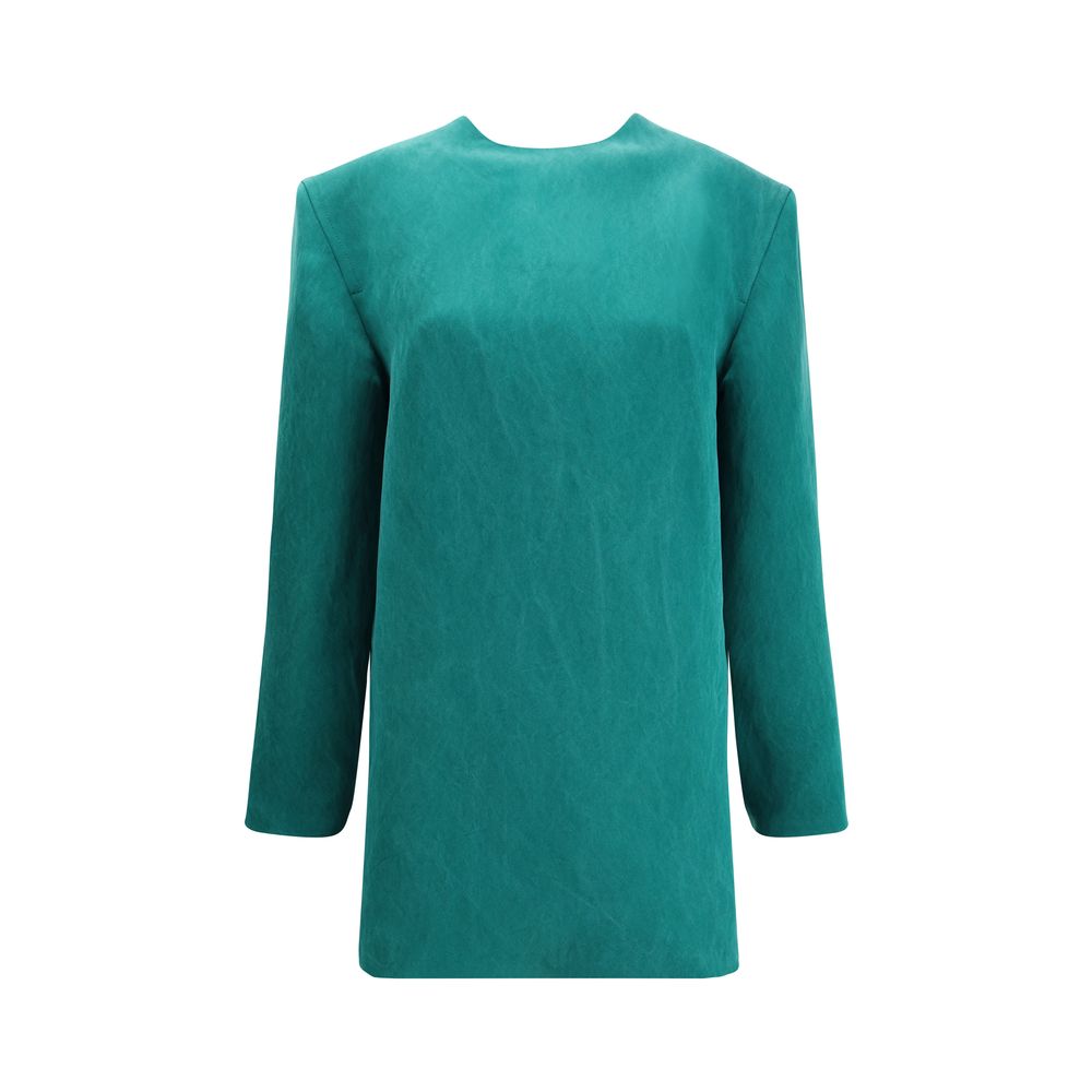 Saint Laurent Bicolor Silk Casual Women's Dress