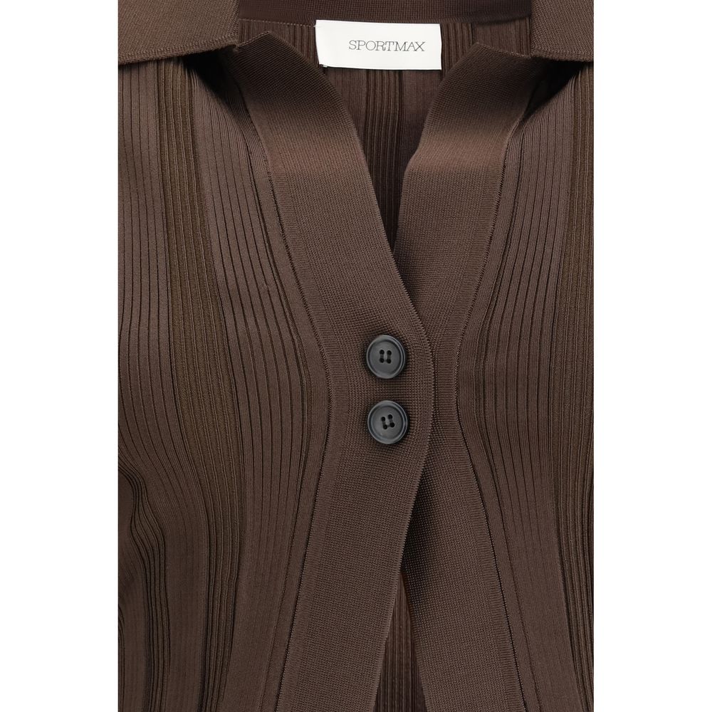 Max Mara Brown Viscose Women's Cardigan