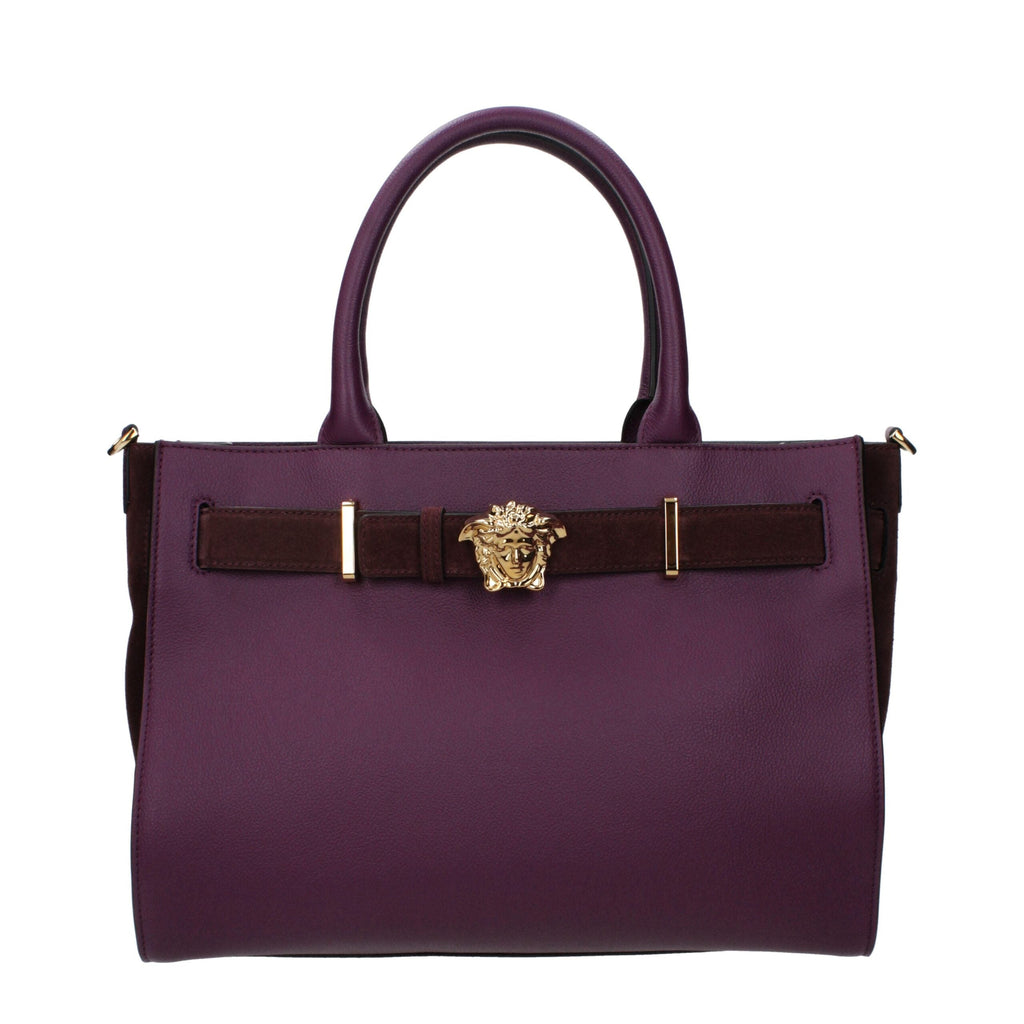 Versace Purple Leather Women's Handbag