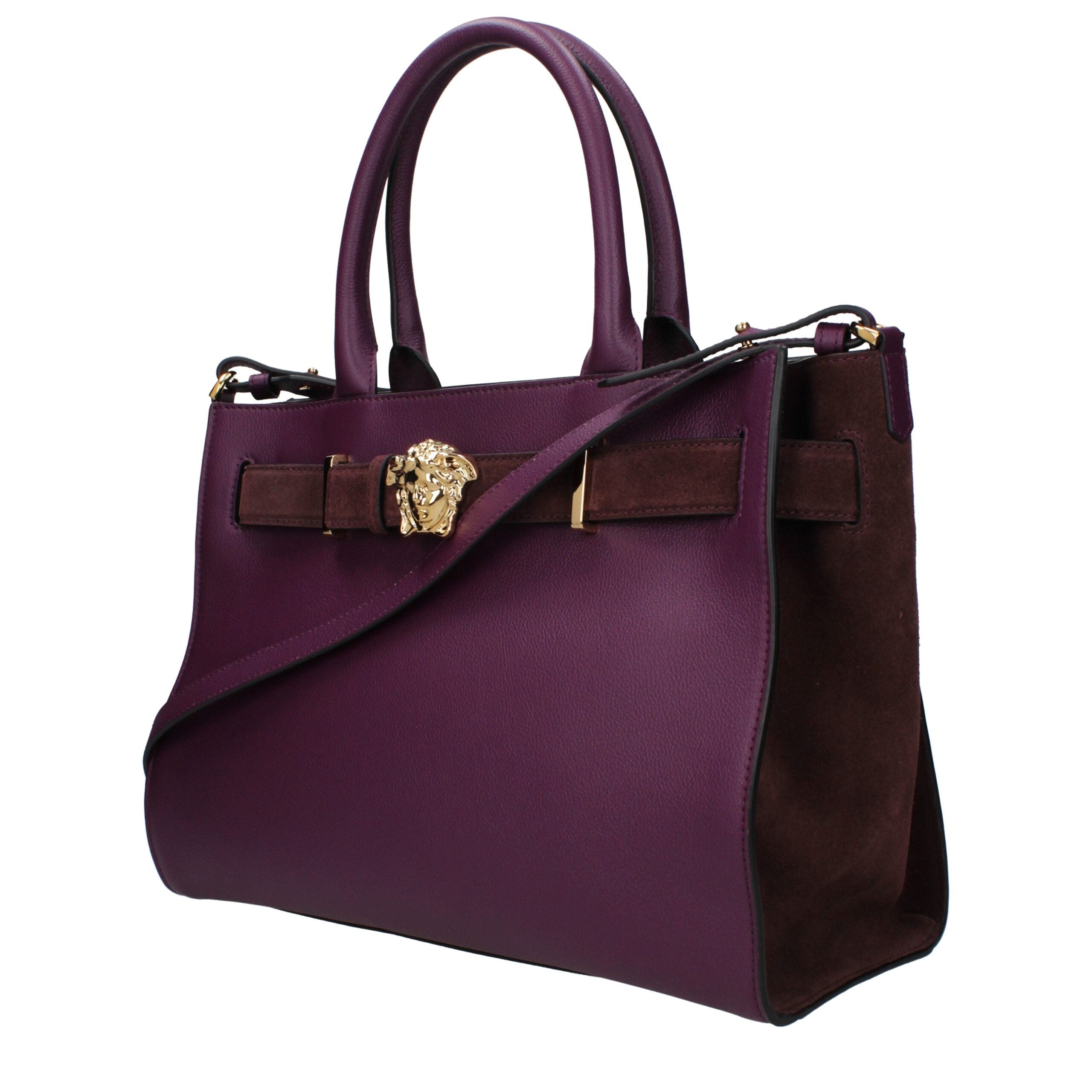 Versace Purple Leather Women's Handbag
