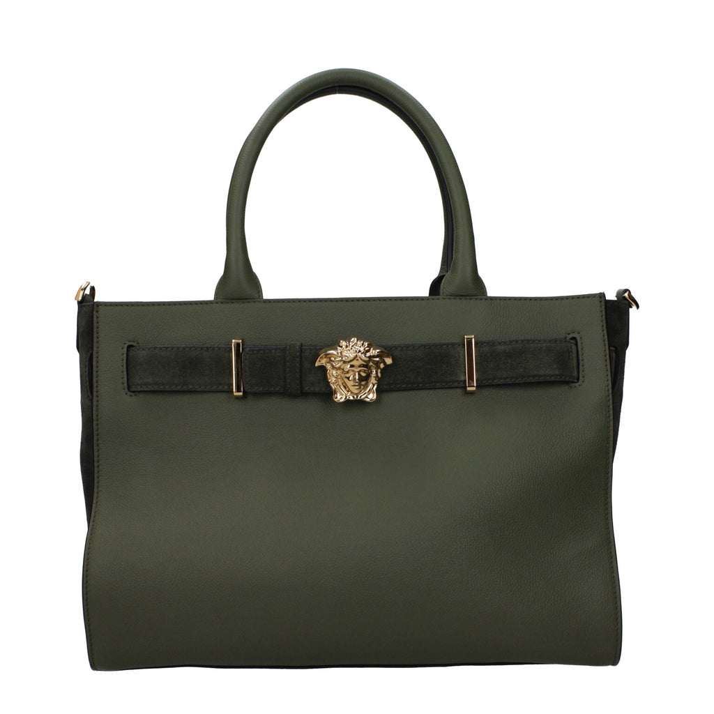 Versace Green Leather Women's Handbag
