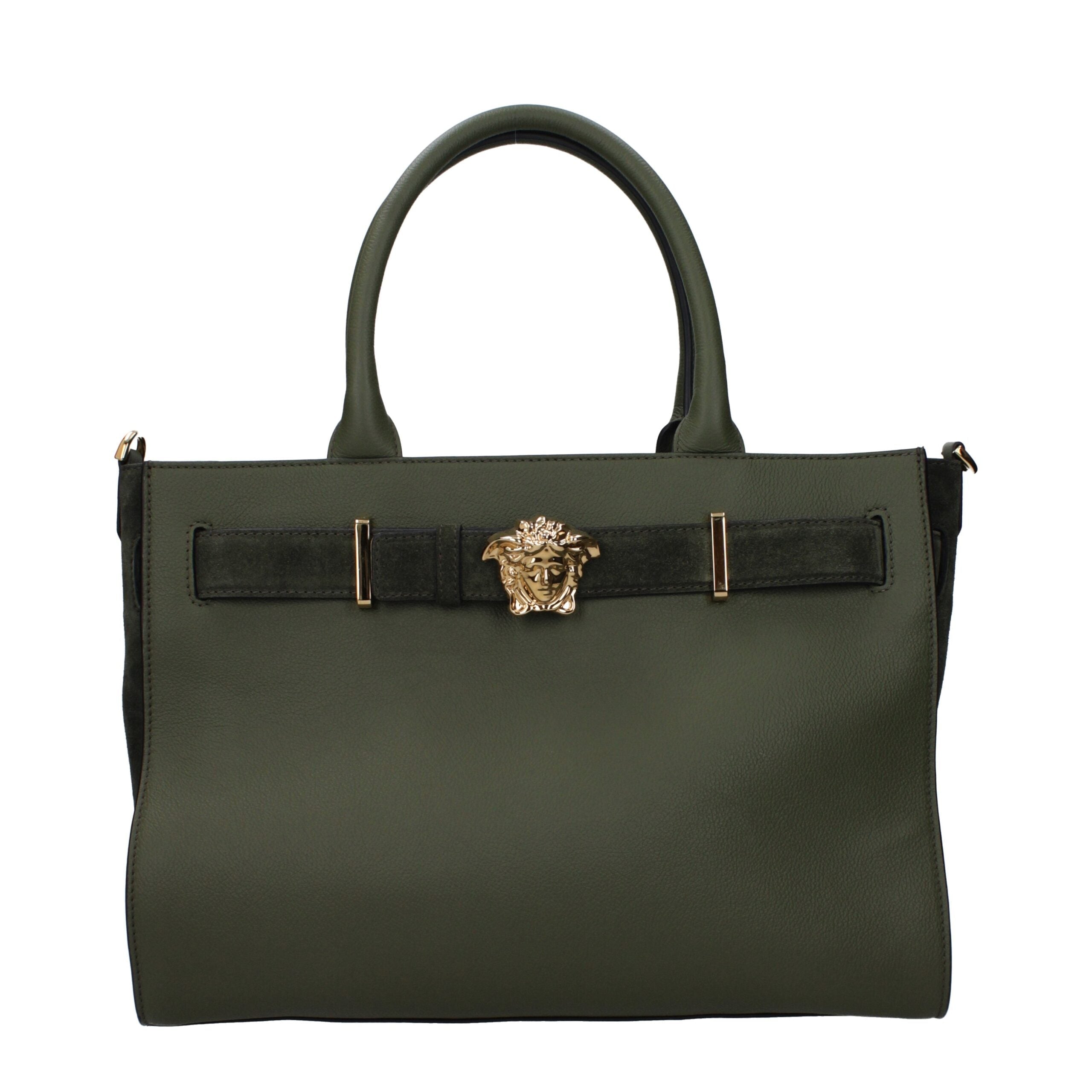 Versace Green Leather Women's Handbag