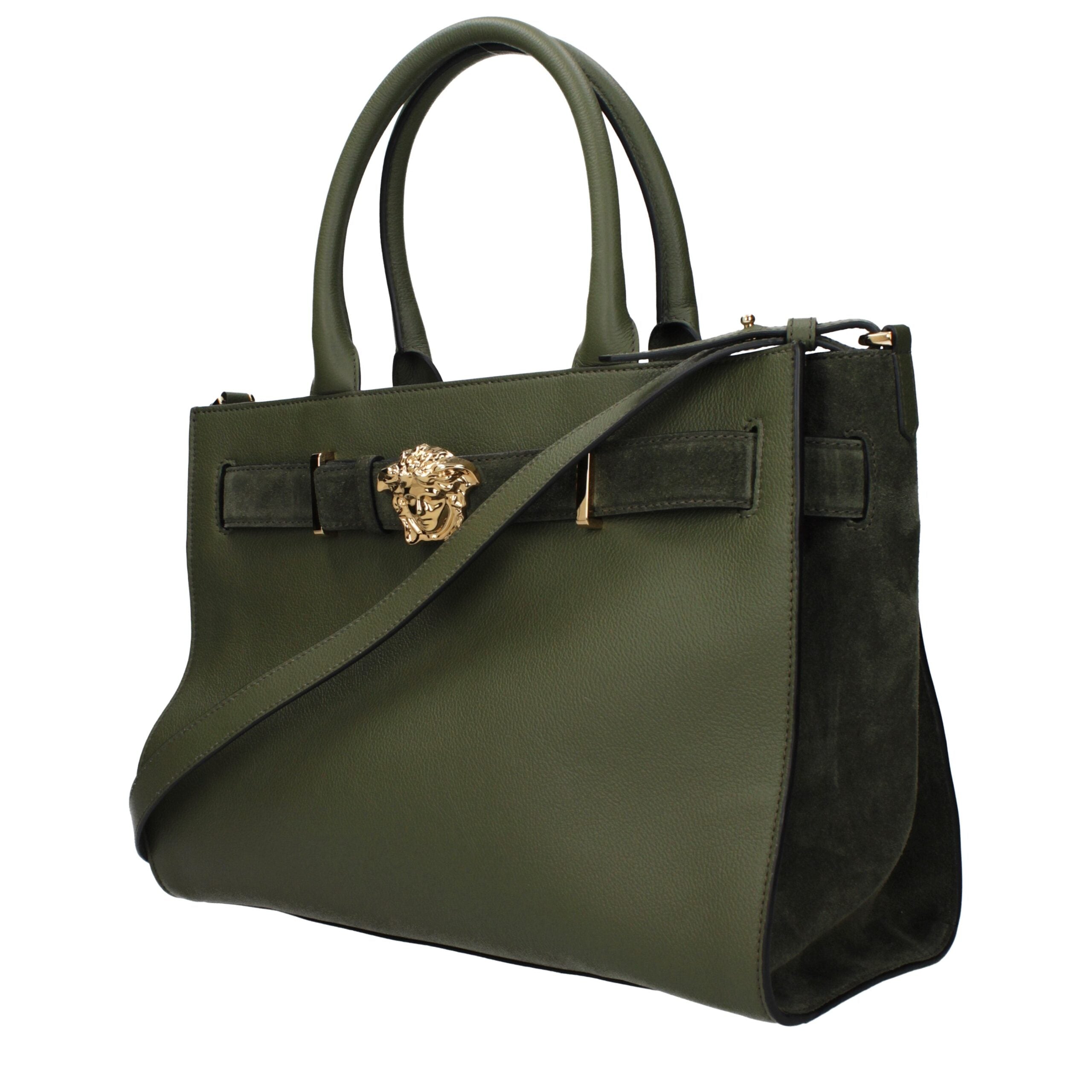 Versace Green Leather Women's Handbag