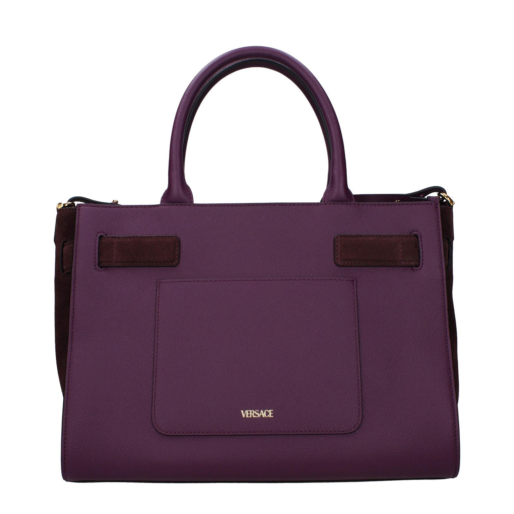 Versace Purple Leather Women's Handbag