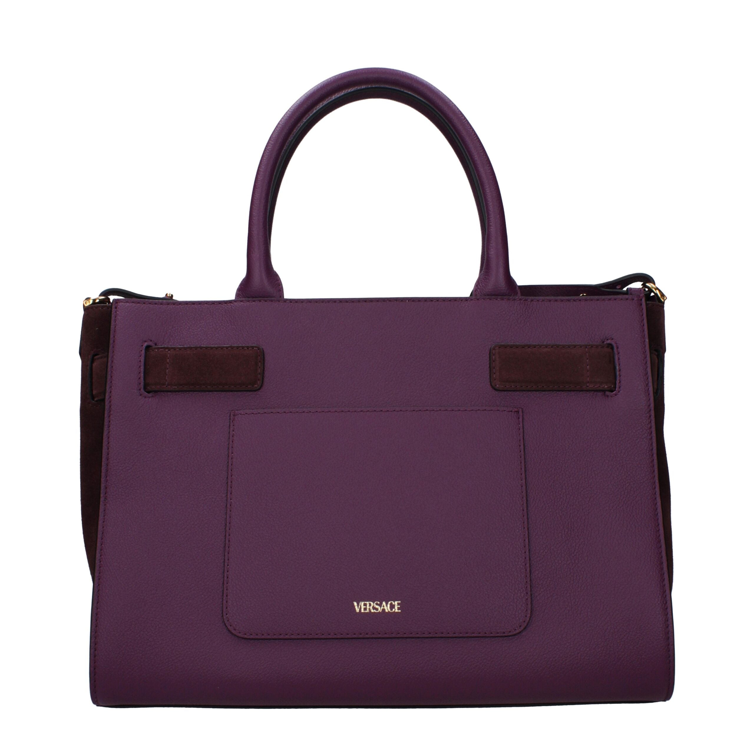 Versace Purple Leather Women's Handbag