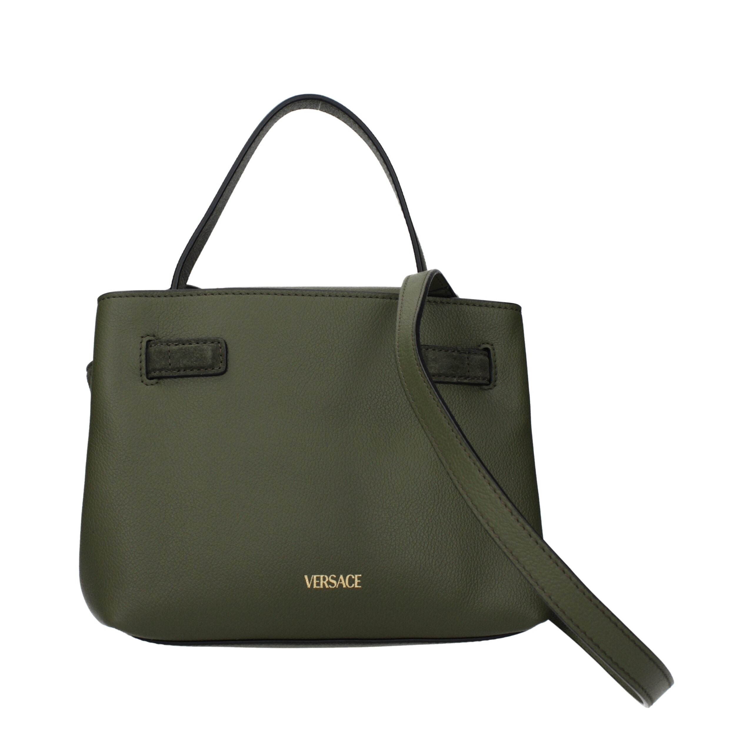 Versace Green Leather Women's Handbag