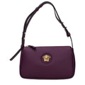 Versace Purple Leather Shoulder Women's Bag