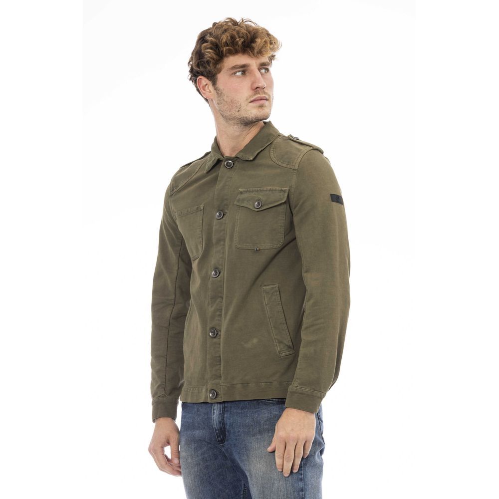 Distretto12 Bicolor Cotton Men's Coat